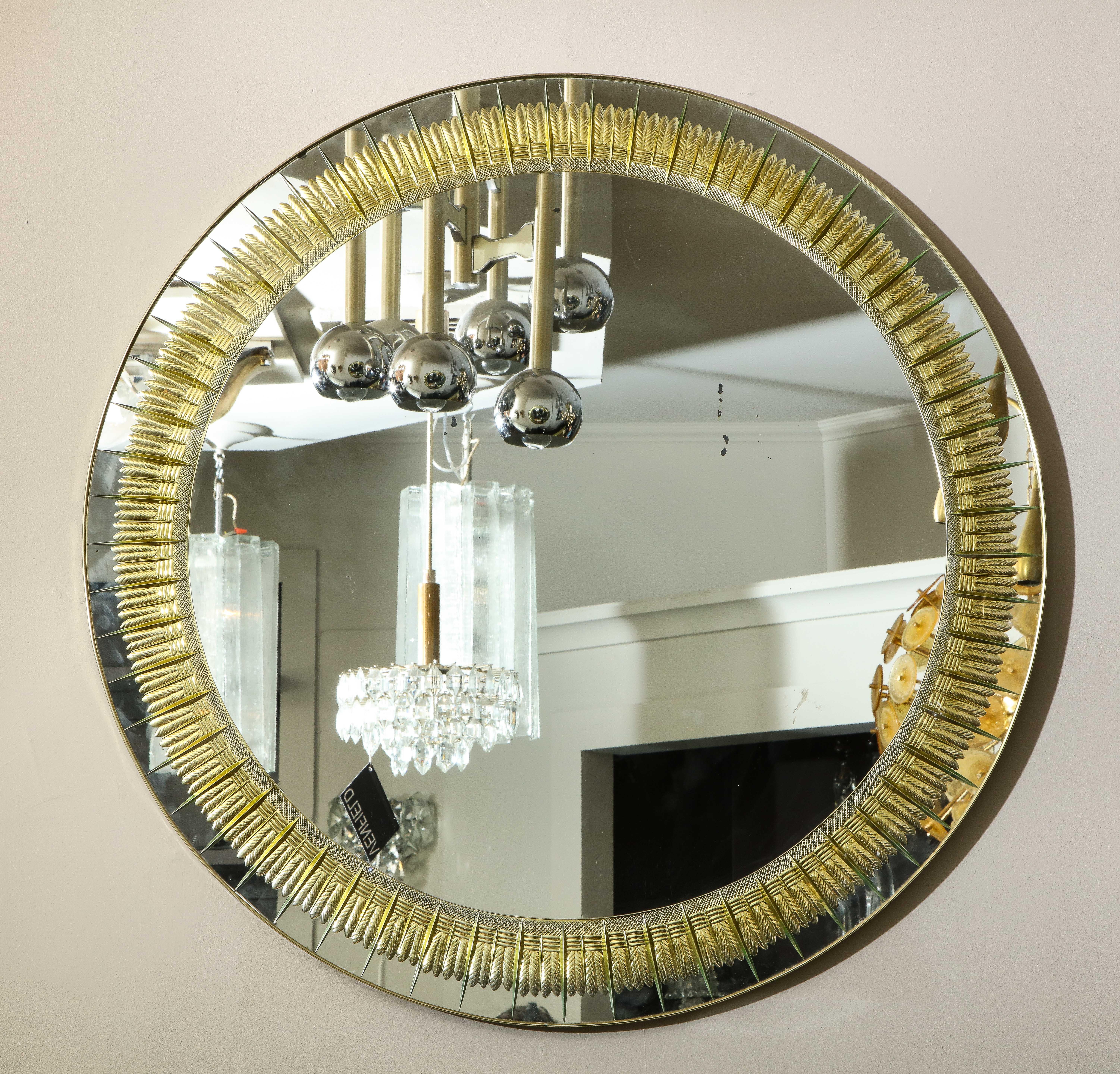 Italienischer 1960er Cristal Arte-Spiegel (Mitte des 20. Jahrhunderts) im Angebot