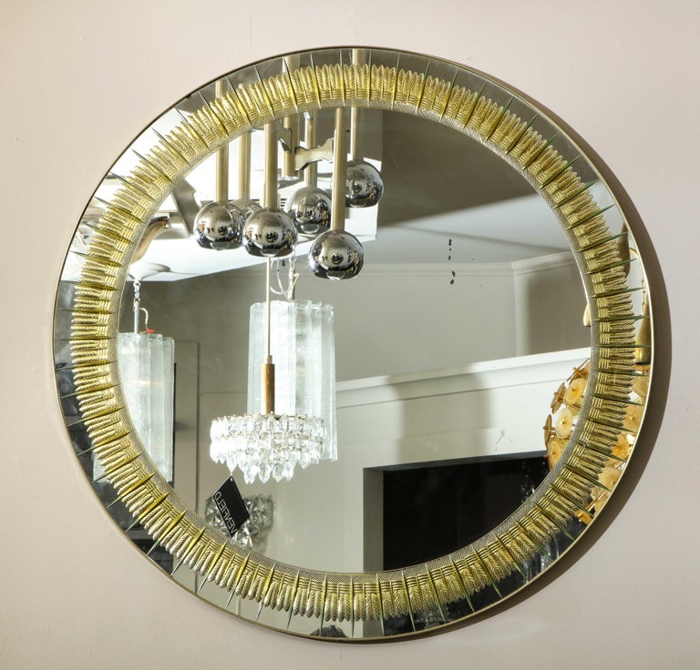 Mid-20th Century Italian 1960s Cristal Arte Mirror For Sale