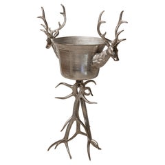 Italian 1960's Decorative Elk Antler Champagne Bucket