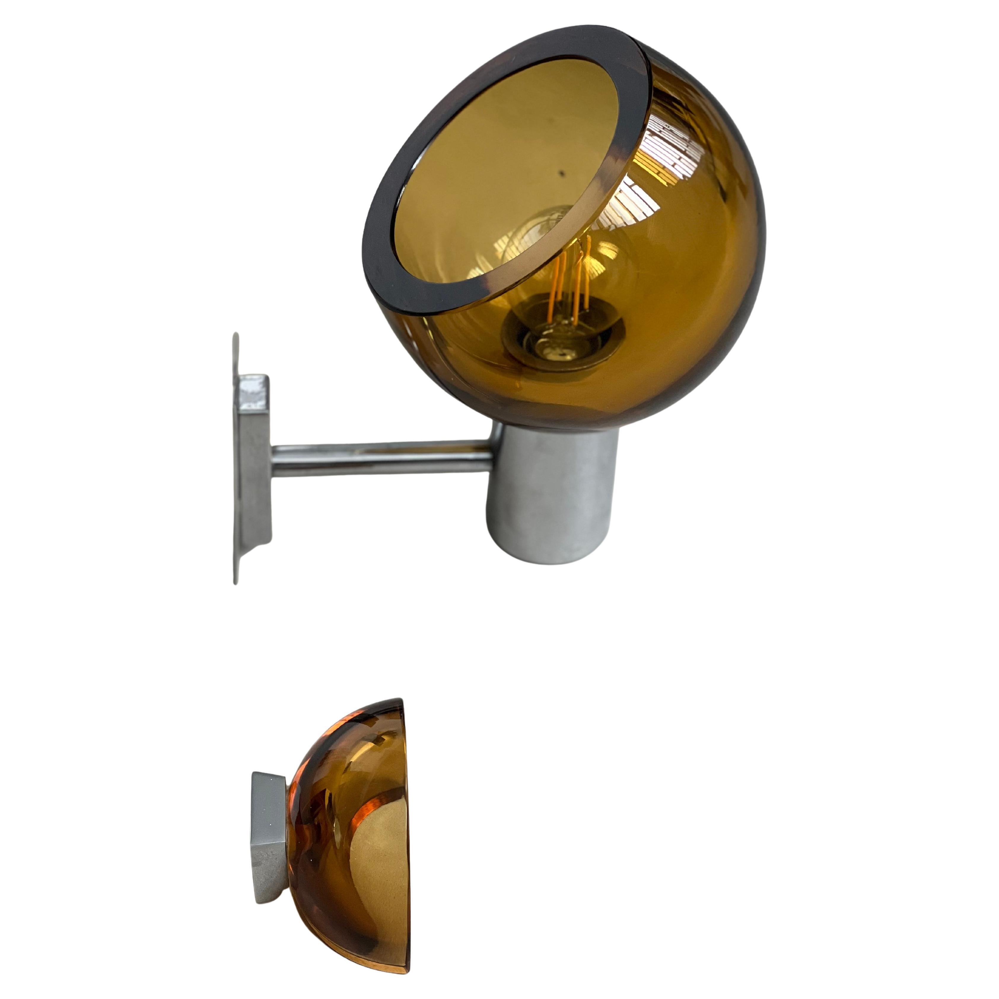 Stylish Flush Mount , Wall Sconce, vintage Light Fixture by Flavio Poli for Seguso 1960's matching the glass hook .

Amber thick glass bowl matching the signal glass hook for clothing or hat, perfect set for a small entrance or corner studio in your