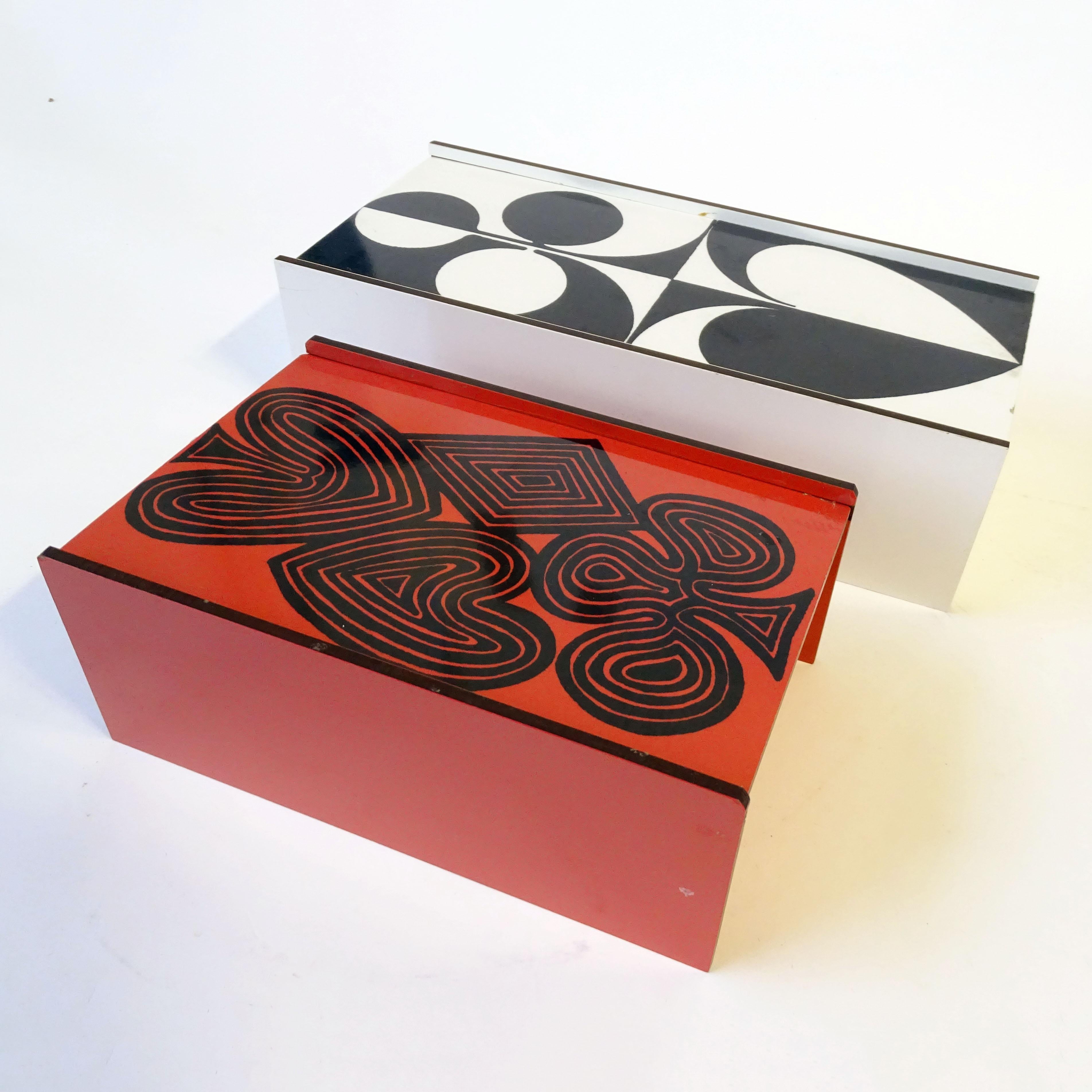 Cajas de naipes gráficas italianas de los años 60 para Formica en Bueno estado para la venta en Milan, IT