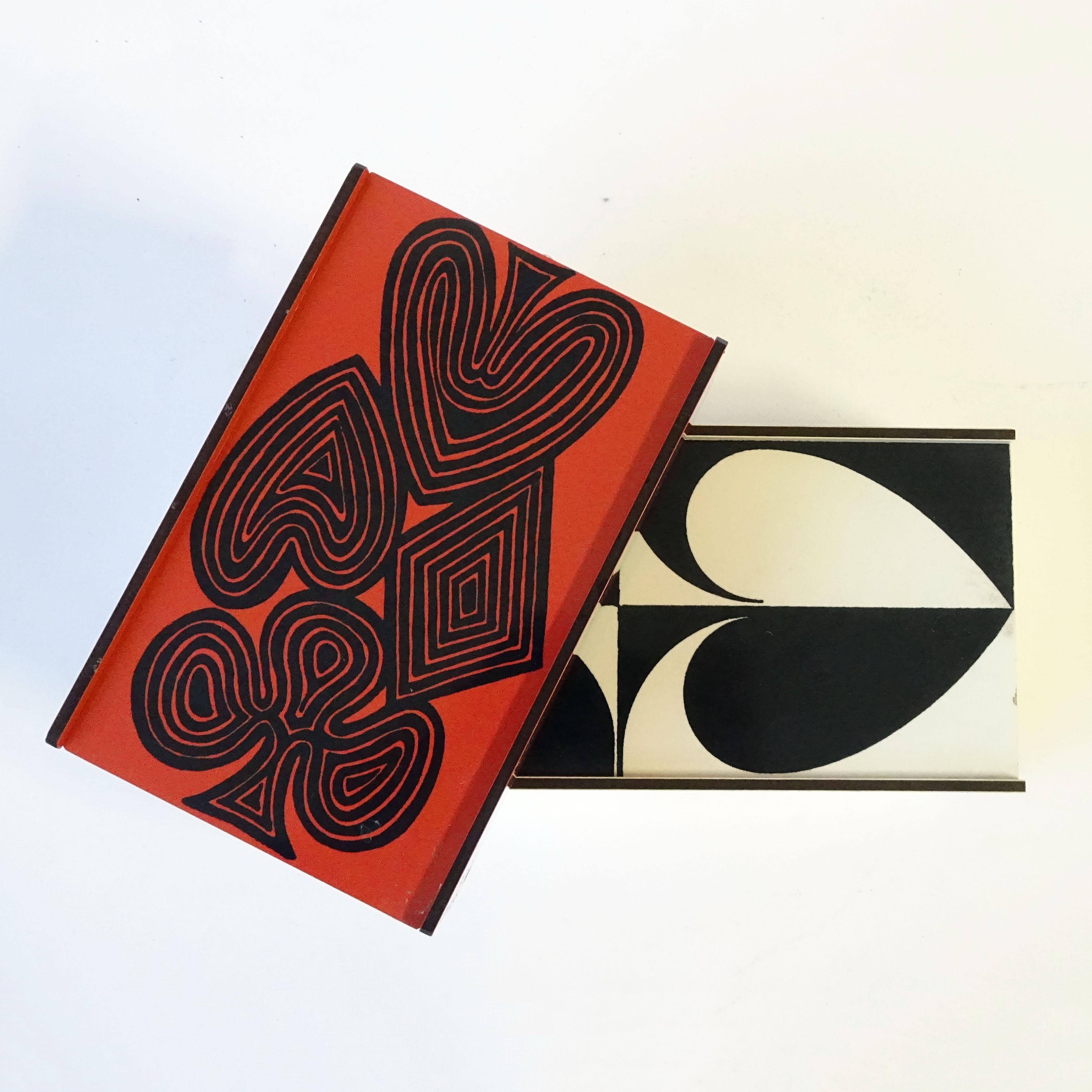 Cajas de naipes gráficas italianas de los años 60 para Formica en venta 2