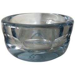 Italian 1960s Handblown Heavy Glass Bowl