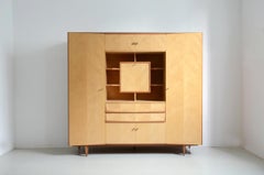 Italian 1960s Highboard in Light Maplewood