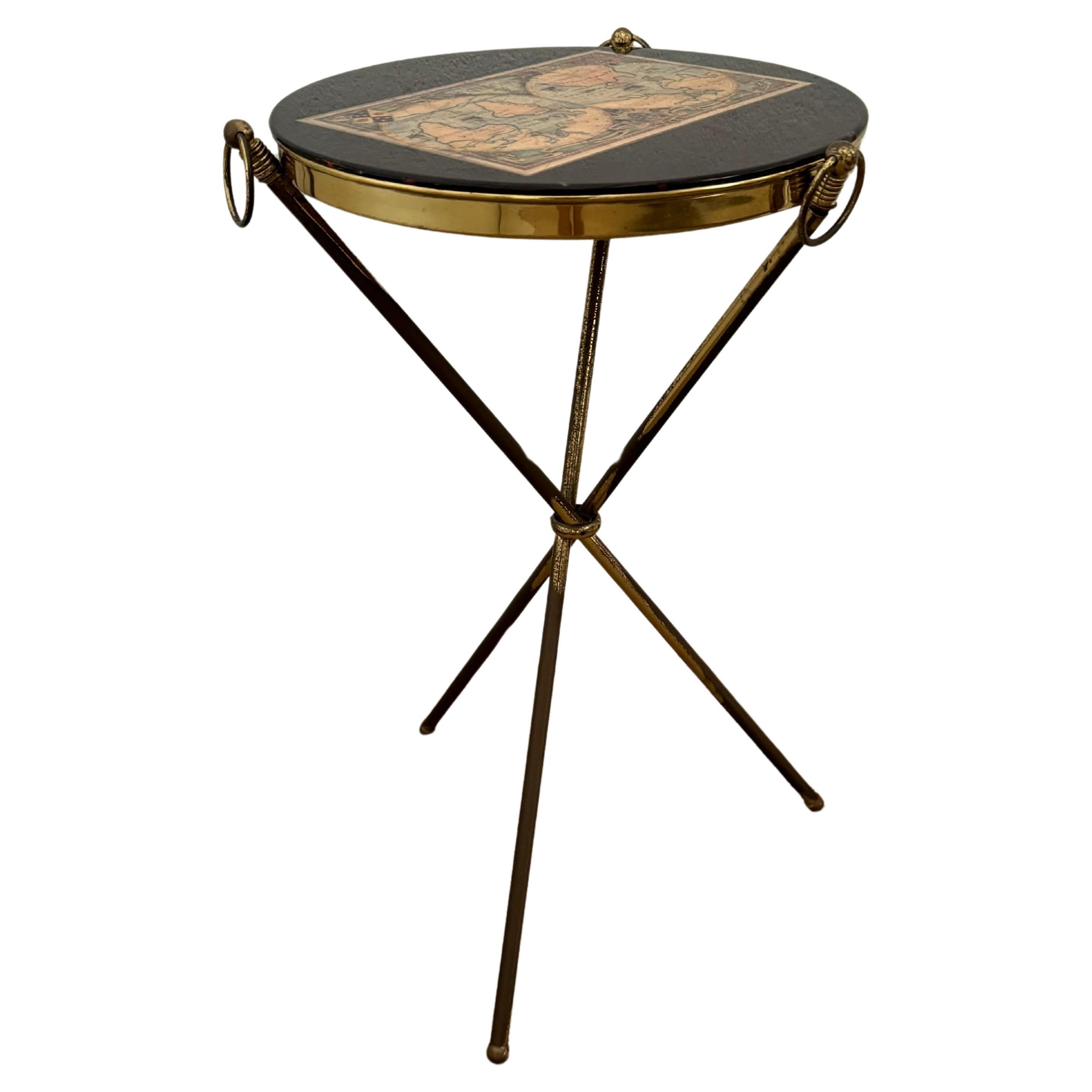 Italian 1960’s  lacquered topped tripod martini, side table
