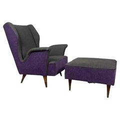 Chaise longue italienne des années 1960 dans le style de Gio Ponti