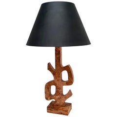 Vintage Italian 1960s Marble Column Hollywood Regency Table Lamp