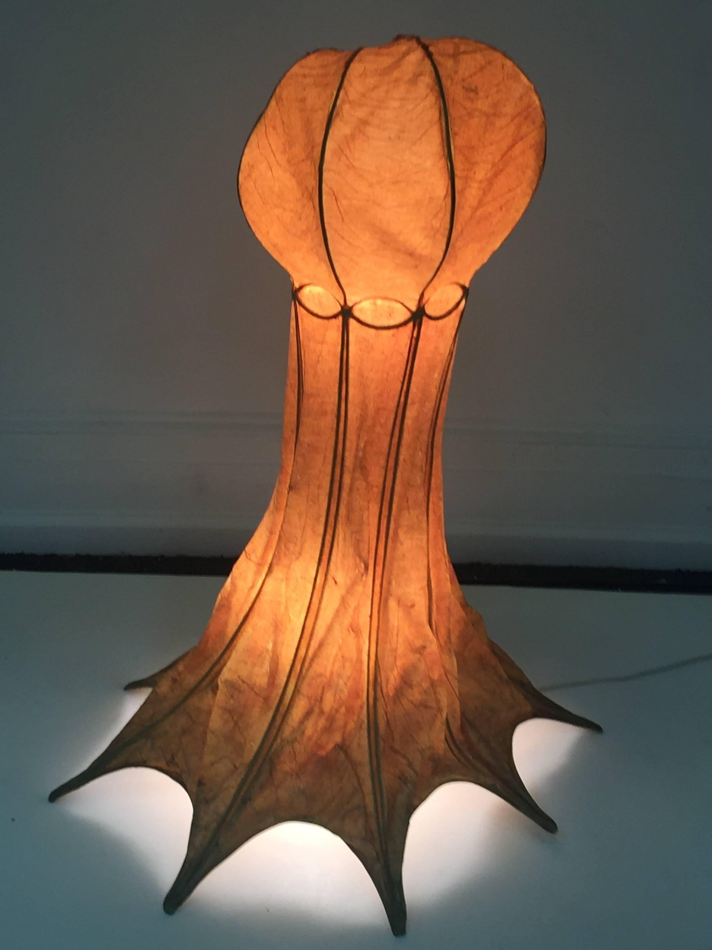 Italian 1960s Parchment Octopus Form Lamp For Sale 1