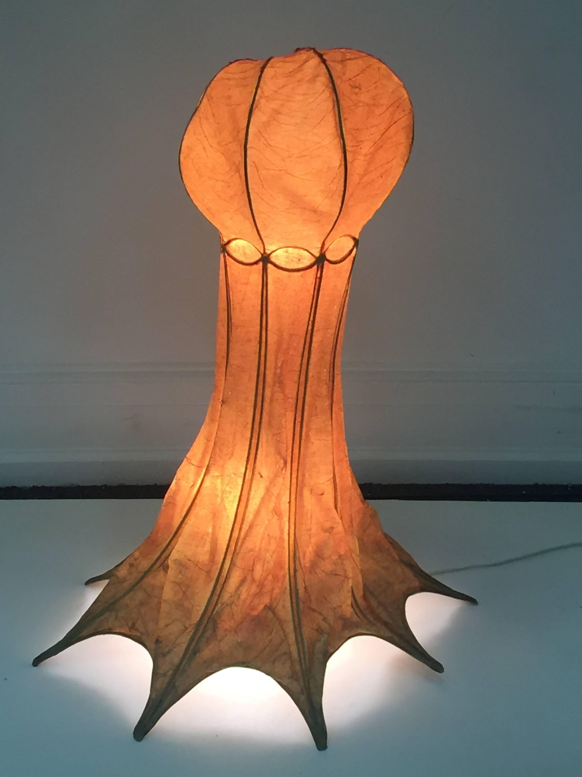 Italian 1960s Parchment Octopus Form Lamp For Sale 2