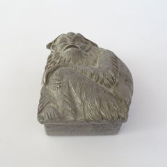 Italian 1960s pewter monkey shaped box