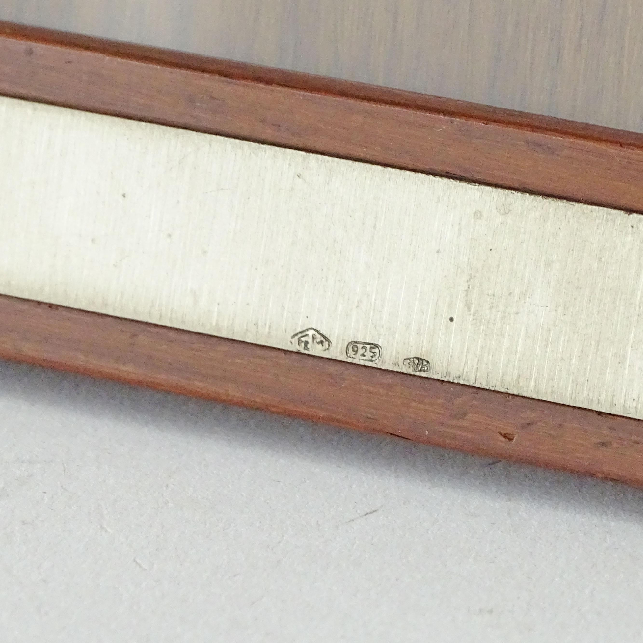 Italienische 1960er Jahre Silber und Holz Bilderrahmen. im Zustand „Gut“ im Angebot in Milan, IT