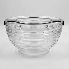 Italienische 1960er Jahre Silber und Crystal Caviar Schale Dish von Riedel Mesa Italien