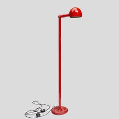 Italian 1960s Stilnovo design Red lacquered Metal floor lamp