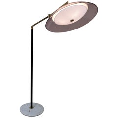 Retro Italian 1960s Swing Arm Modern Floor Lamp