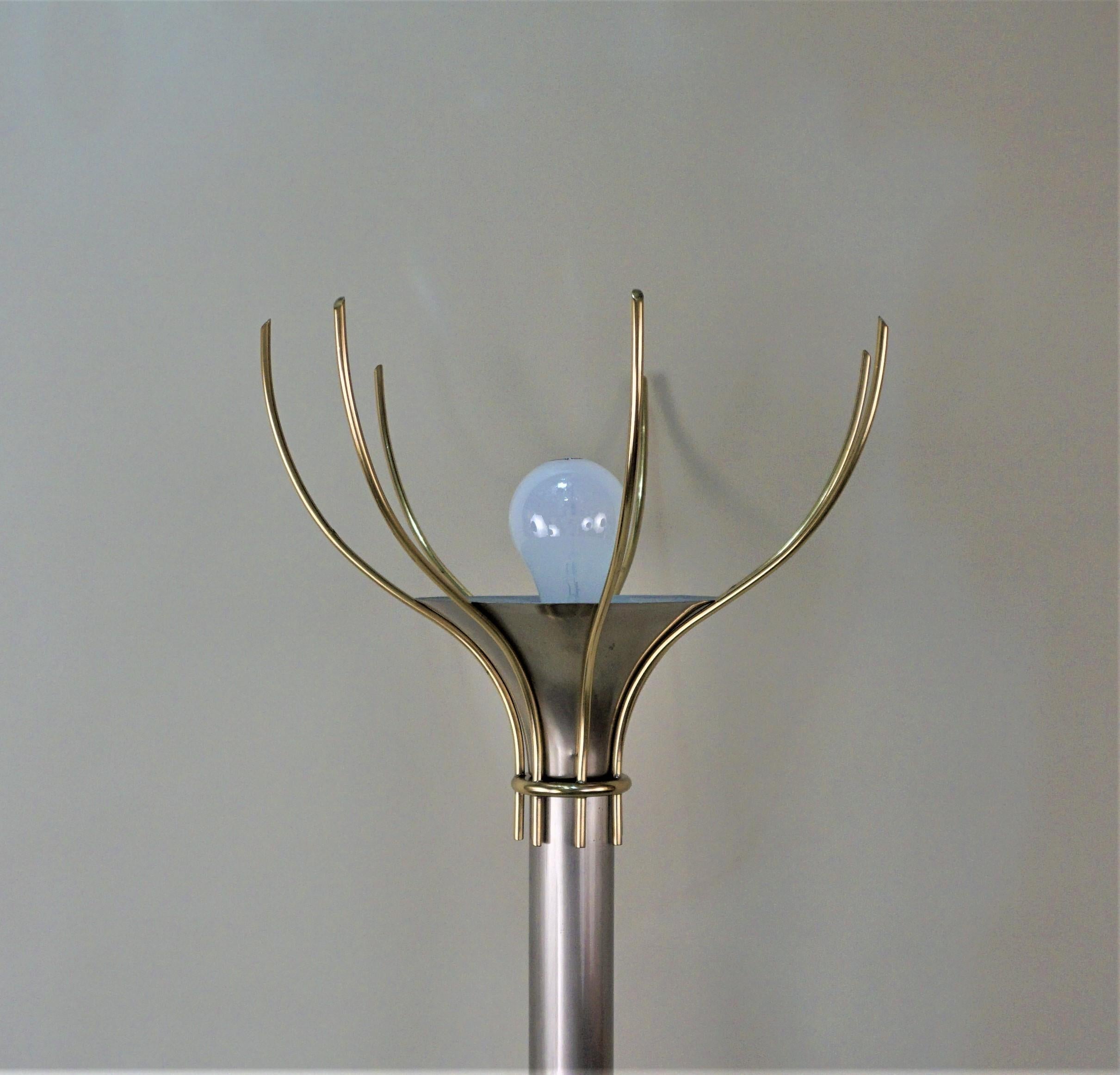 Mid-20th Century Italian 1960s Textured glass Floor Lamp