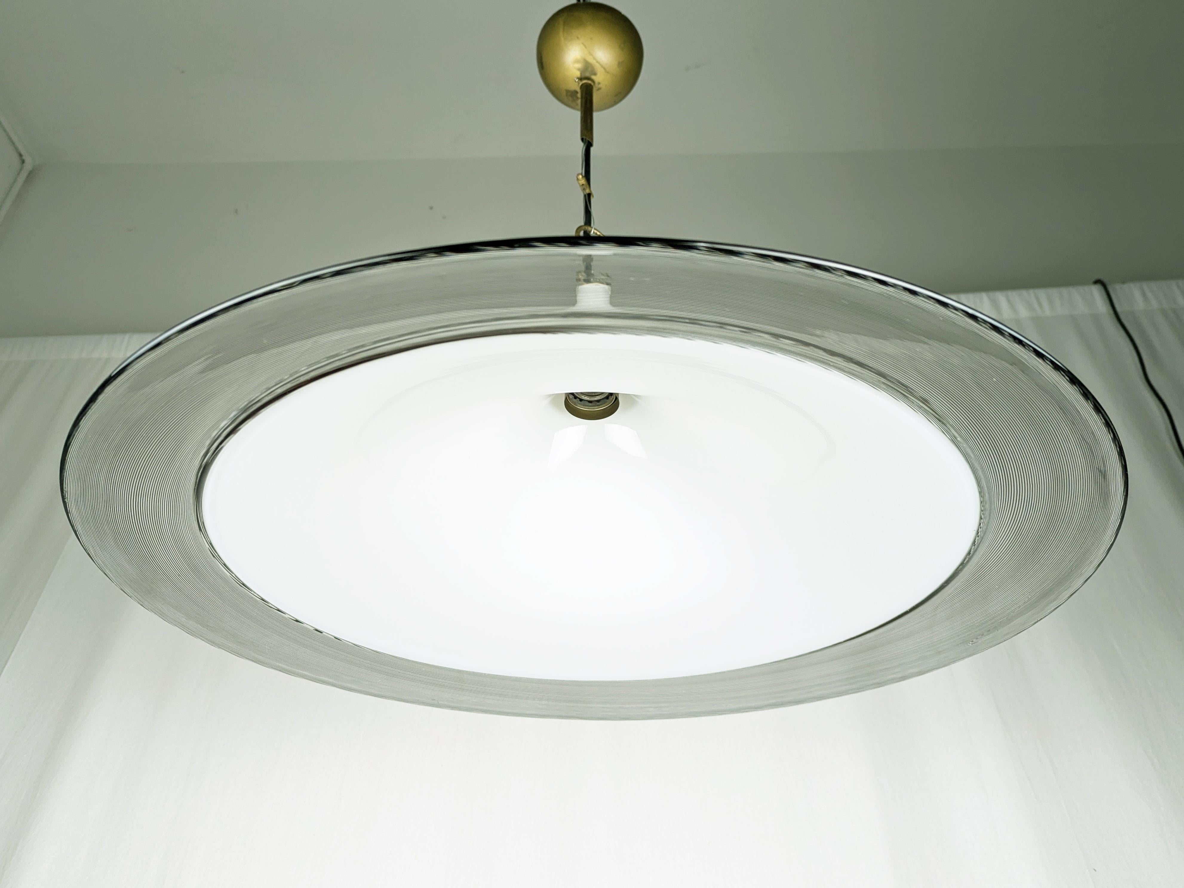 Lampada a sospensione in vetro di Murano degli anni 1970/80 di Lino Tagliapietra in vendita 1