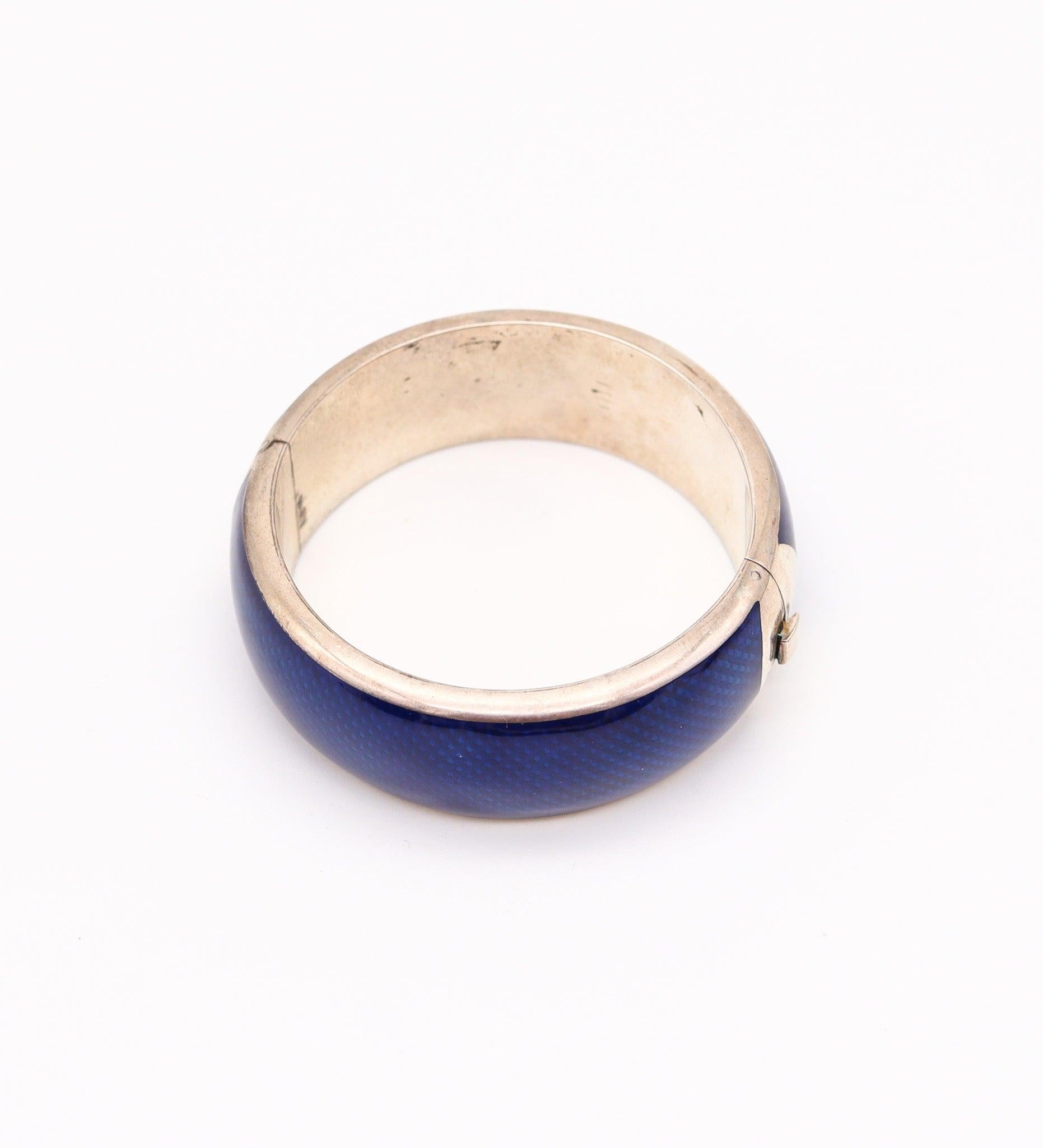 Moderniste Bracelet en émail guilloché 