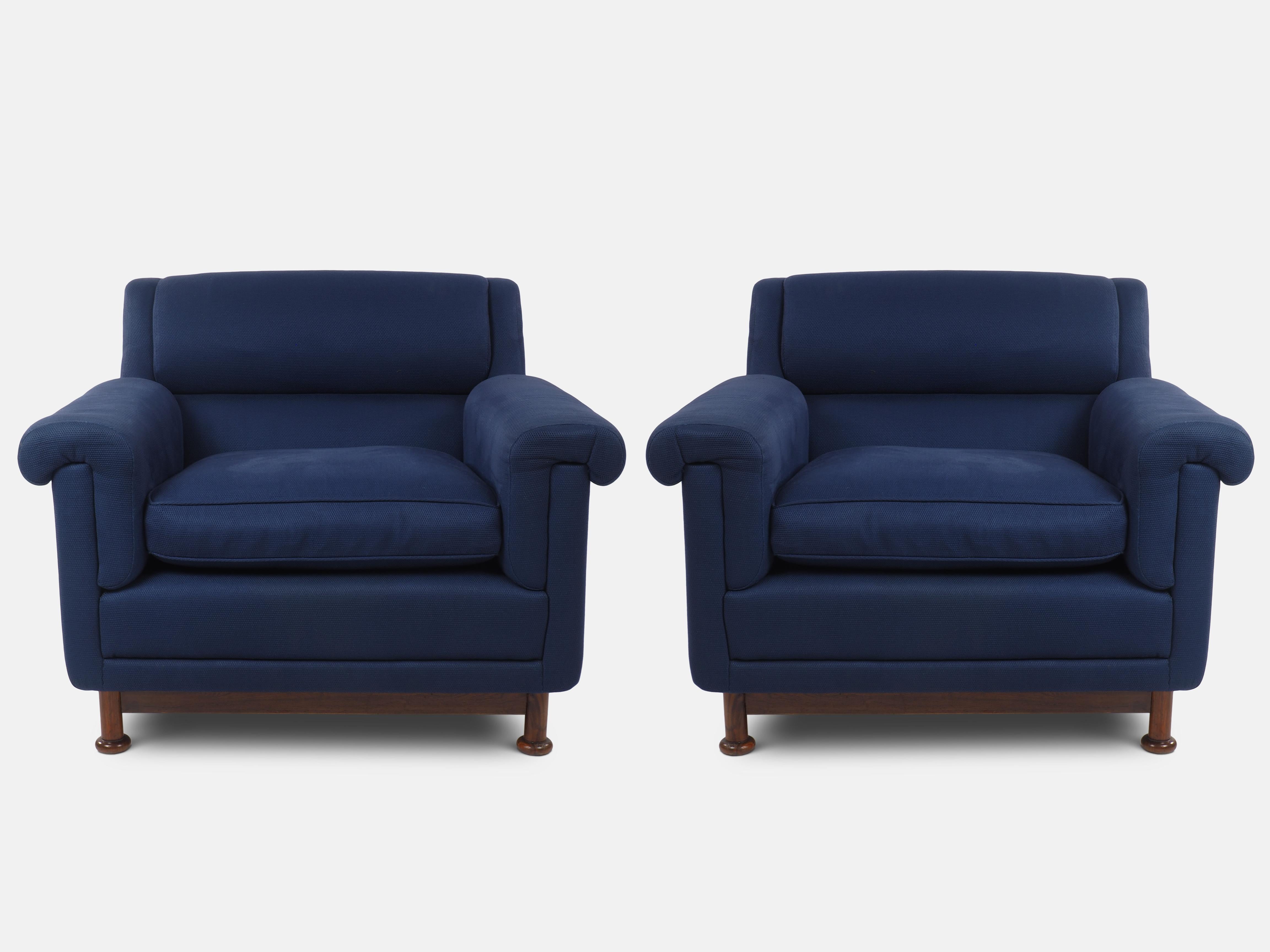 Mid-20th Century A pair of Italian 1960s Armchairs Attributed to Marco Zanuso