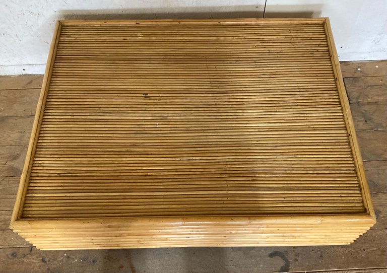 Italian 1970s Bamboo Coffee Table In Good Condition For Sale In Great Barrington, MA