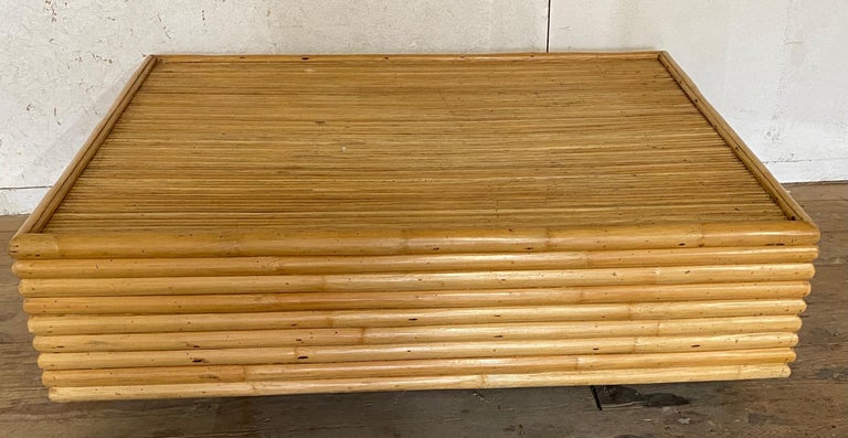 Italian 1970s Bamboo Coffee Table For Sale 2