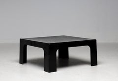 Italian 1970s Black Fiberglass Square Coffee Table