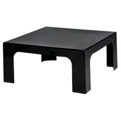 Italian 1970s Black Fiberglass Square Coffee Table