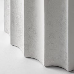 Italian 1970s Design Style White Concrete Pedestal Table