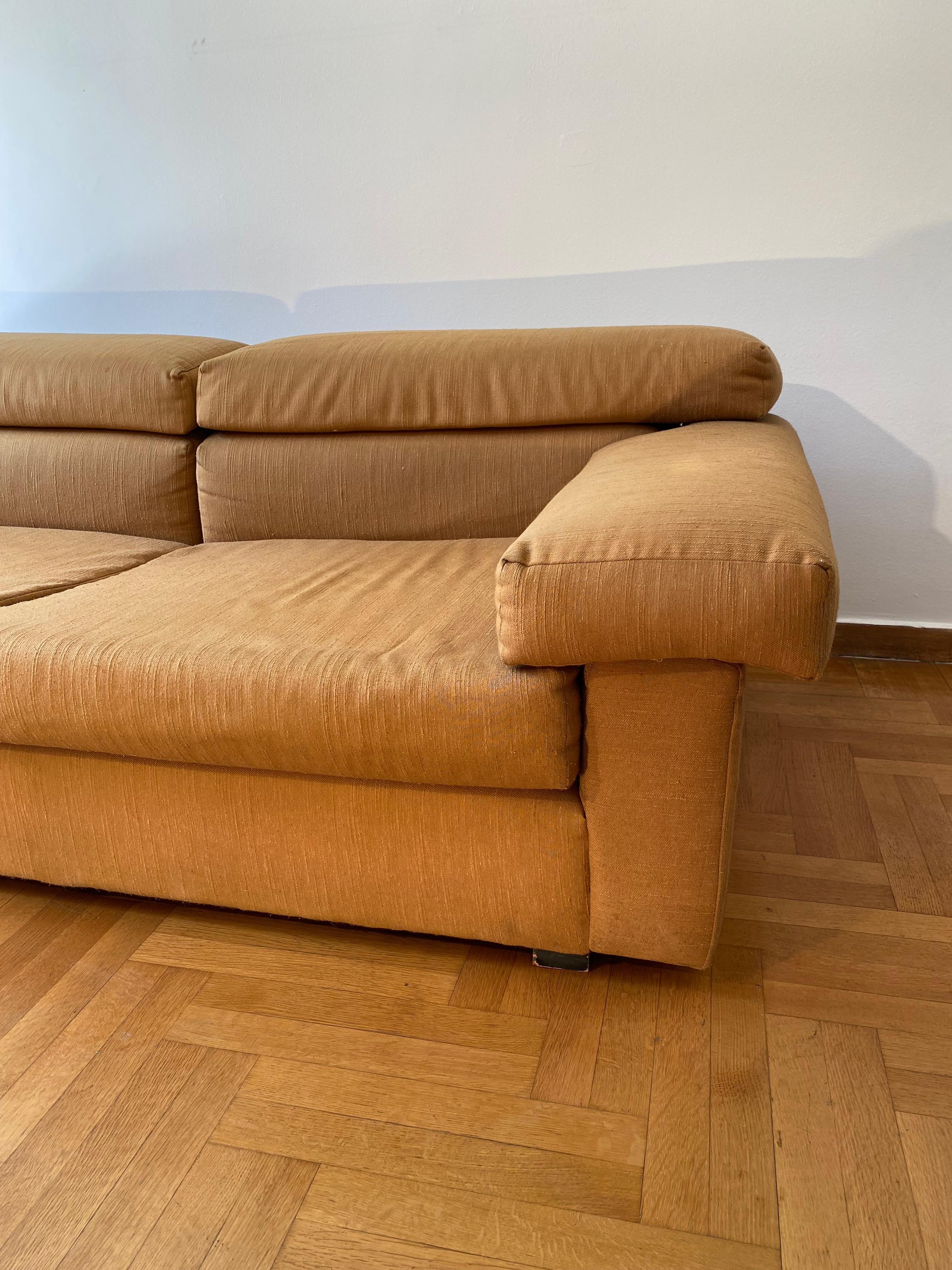 Italian 1970s Erasmo Sofa Afra & Tobia Scarpa for B&B Italia Manner Living Room For Sale 4