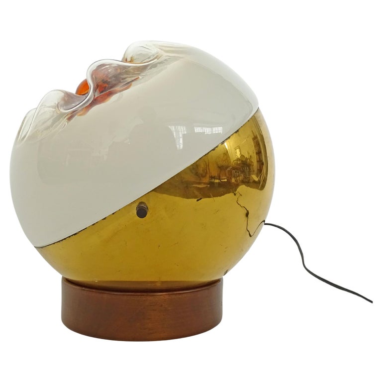 Italian 1970s Floral table lamp in Murano glass For Sale at 1stDibs