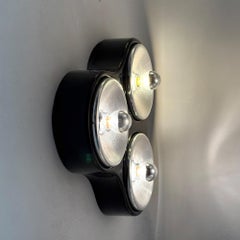 Italian 1970s Harveiluce 5032 Black ABS Ceiling Fixture