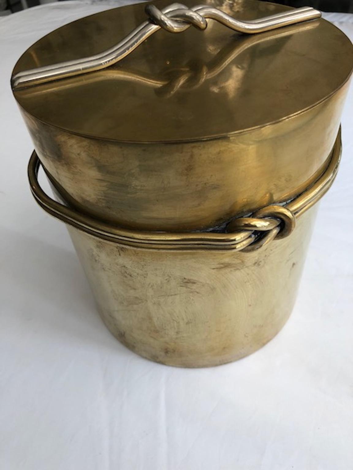 Italian 1970s Ice Bucket in Brass In Good Condition In London, GB
