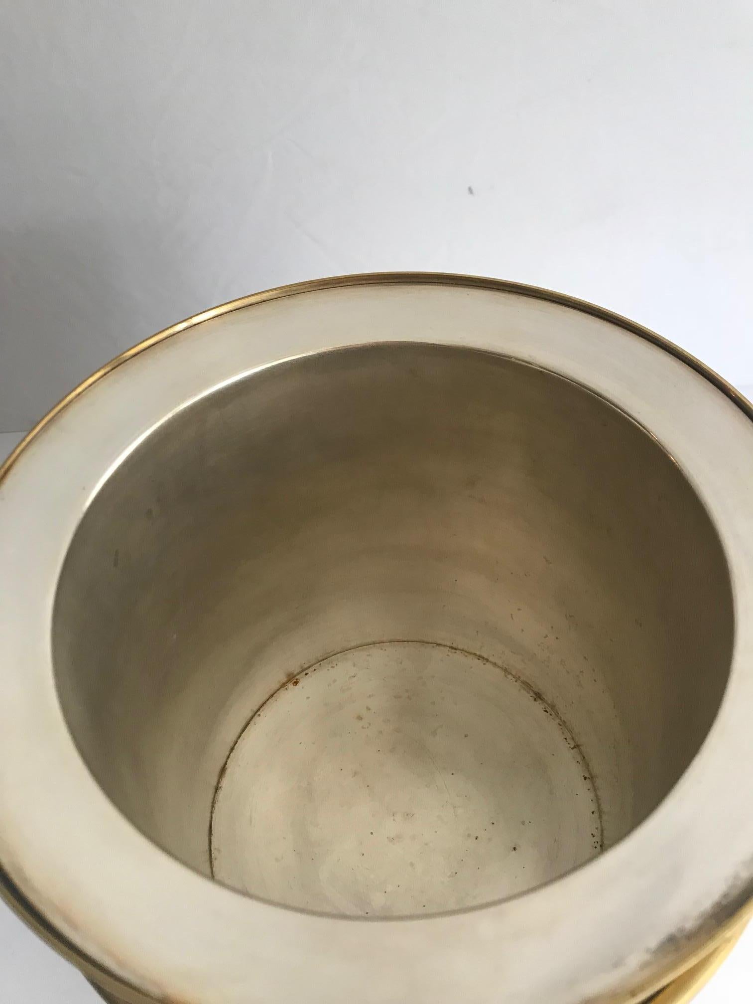 Italian 1970s Ice Bucket in Brass 3