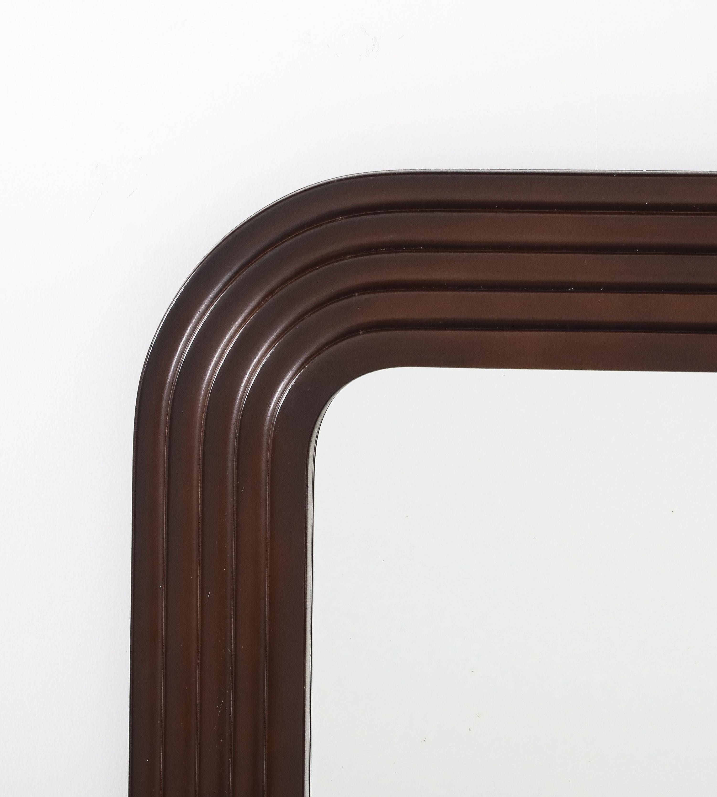 Fin du 20e siècle Miroir mural italien en métal laqué des années 1970 en vente