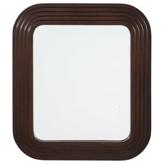 Italian 1970's Lacquered Metal Wall Mirror