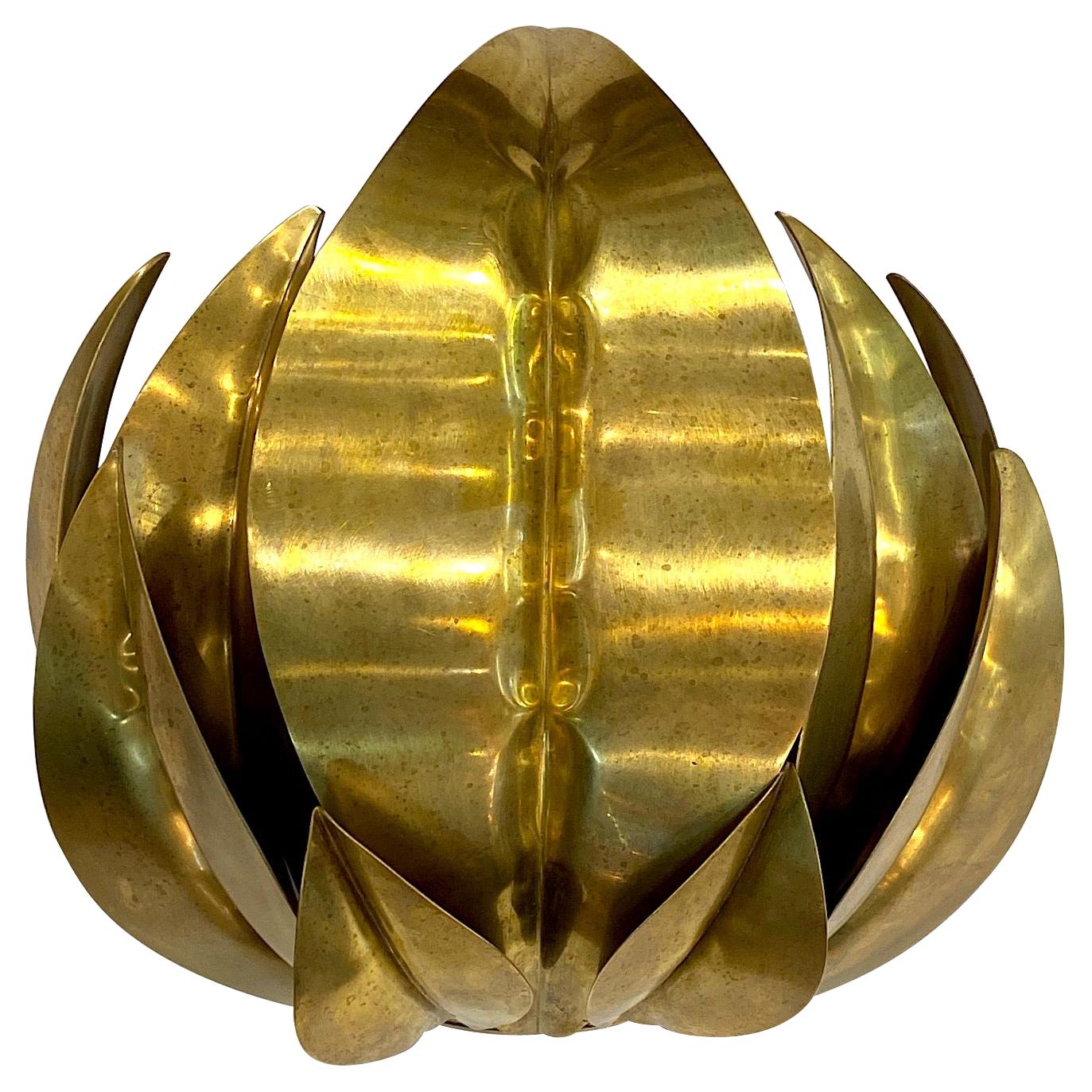 Italian 1970s Leaf Cluster Sconce in the Manner of Tommaso Barbi