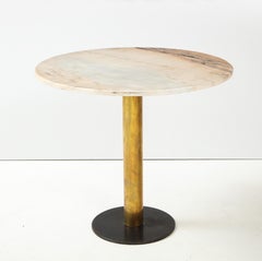 Italian 1970's Marble and Brass Café Table