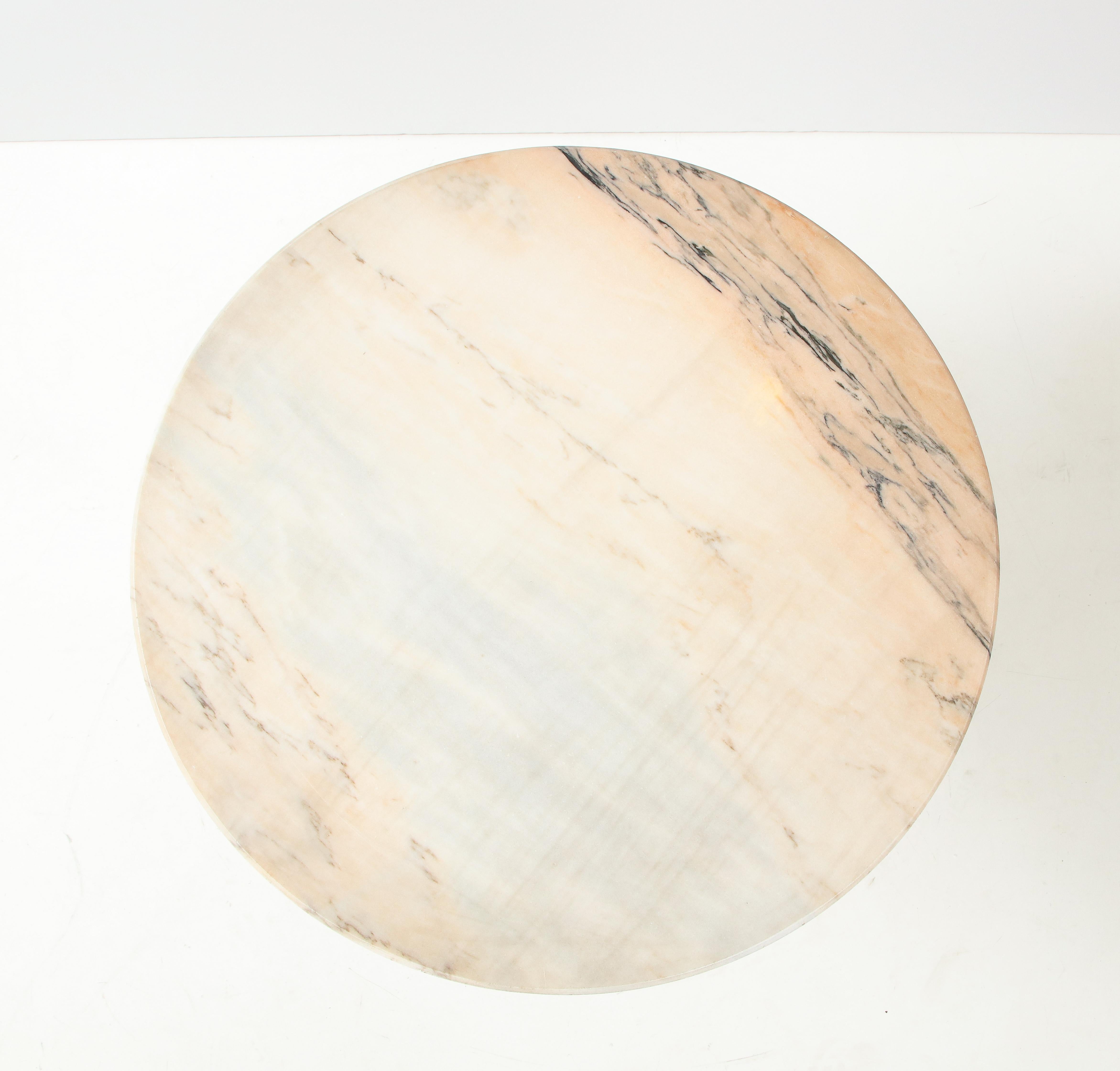 Italian 1970's Marble and Brass Café Table 1
