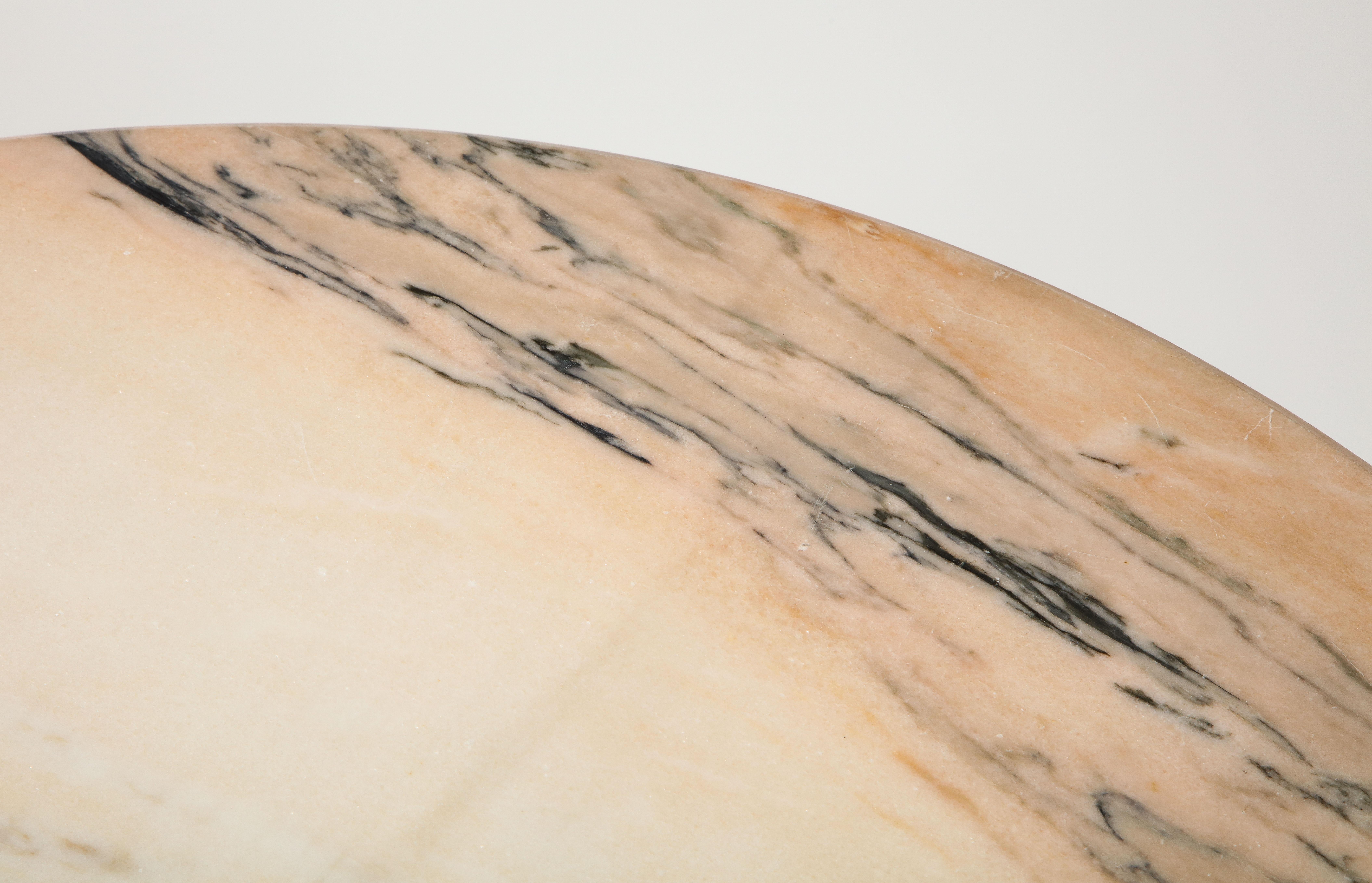 Italian 1970's Marble and Brass Café Table 2