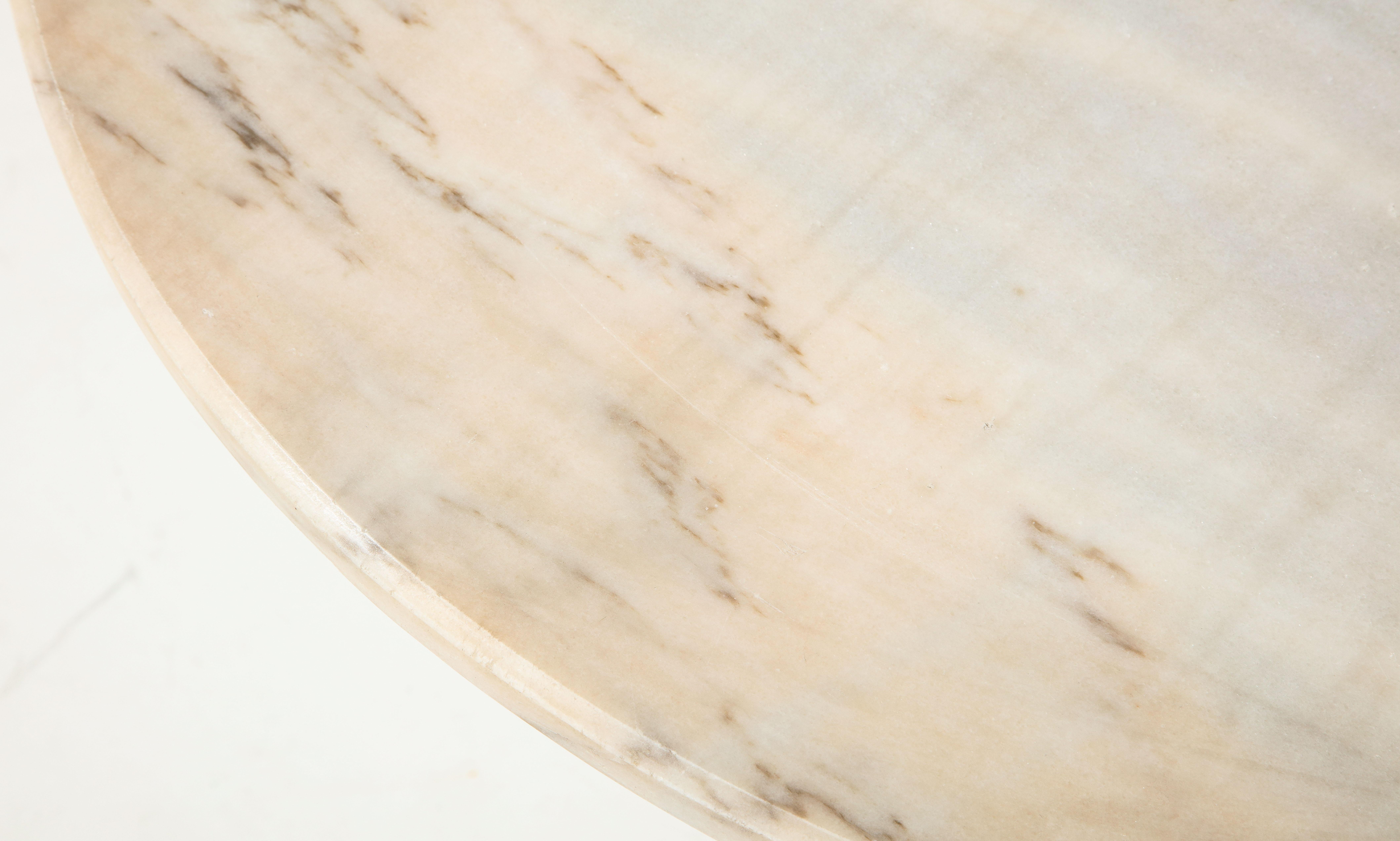 Italian 1970's Marble and Brass Café Table 3