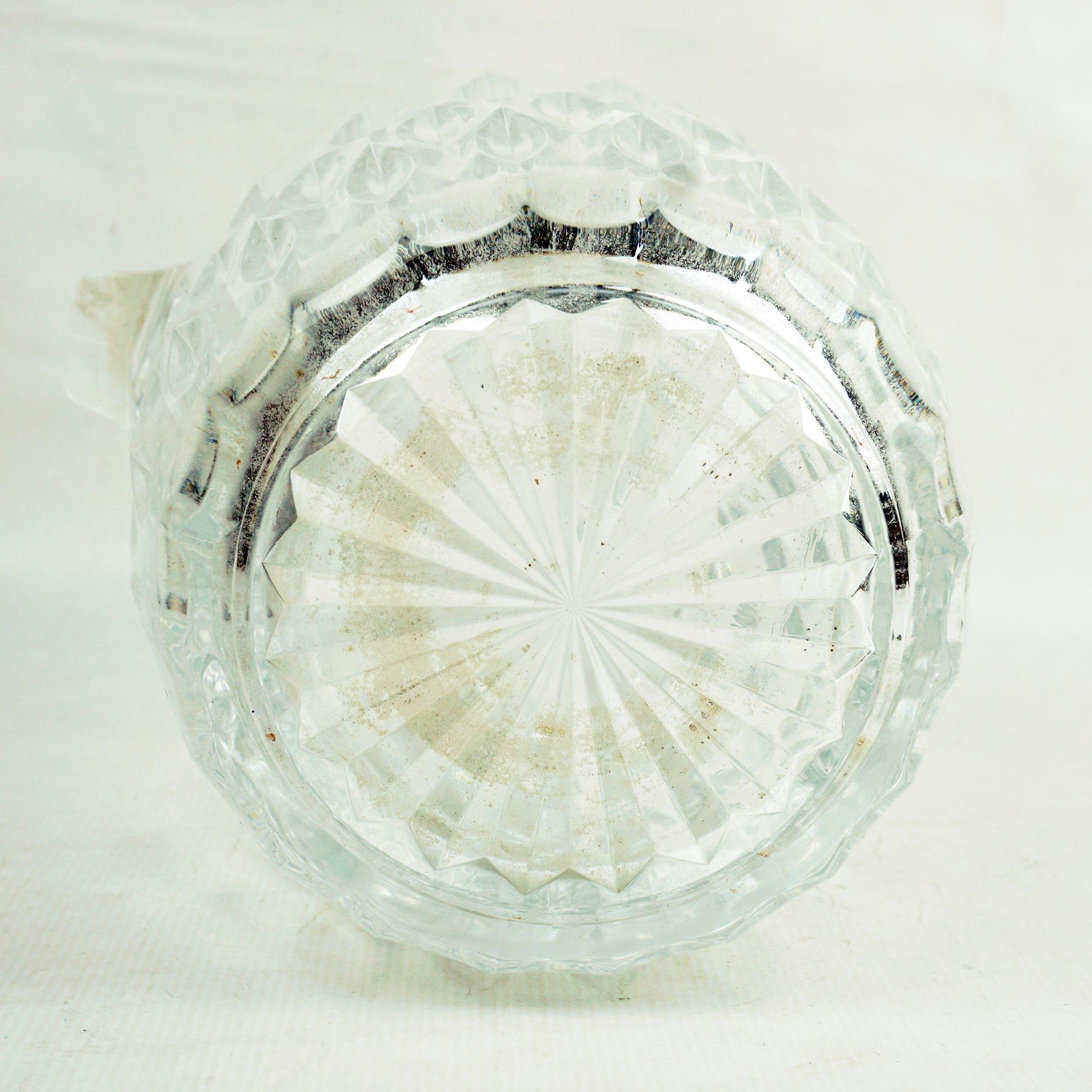 Italian 1970s Martini Crystal Glass Ice Bucket 2