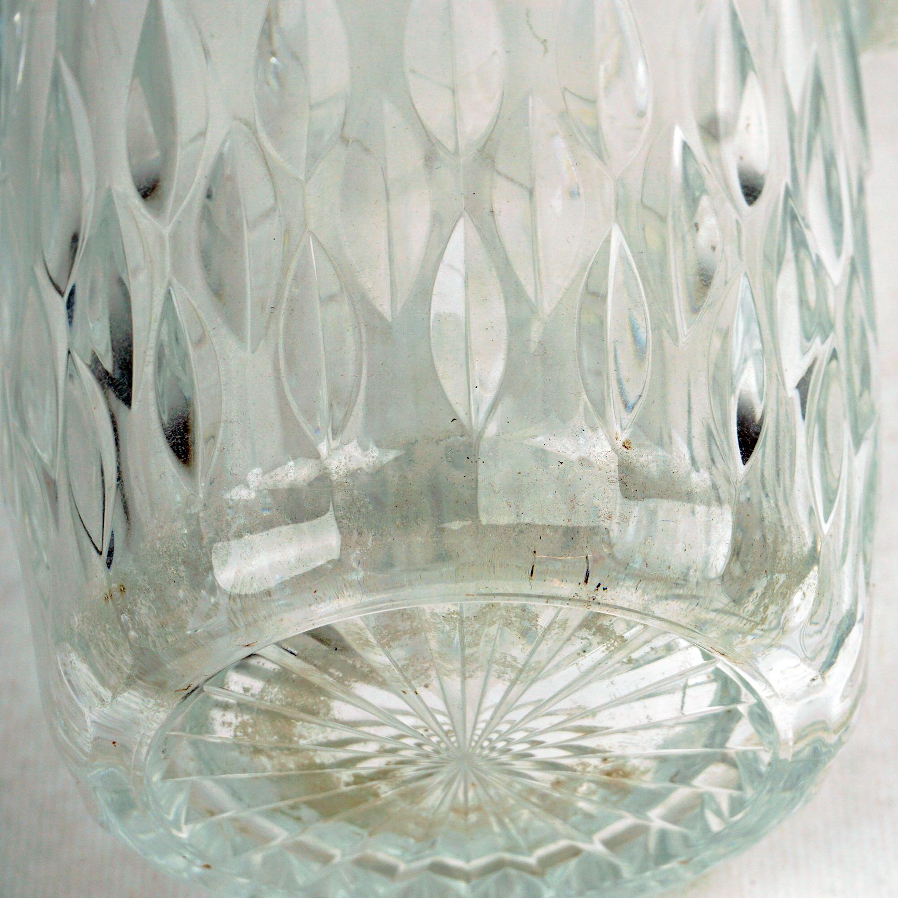 Italian 1970s Martini Crystal Glass Ice Bucket 3