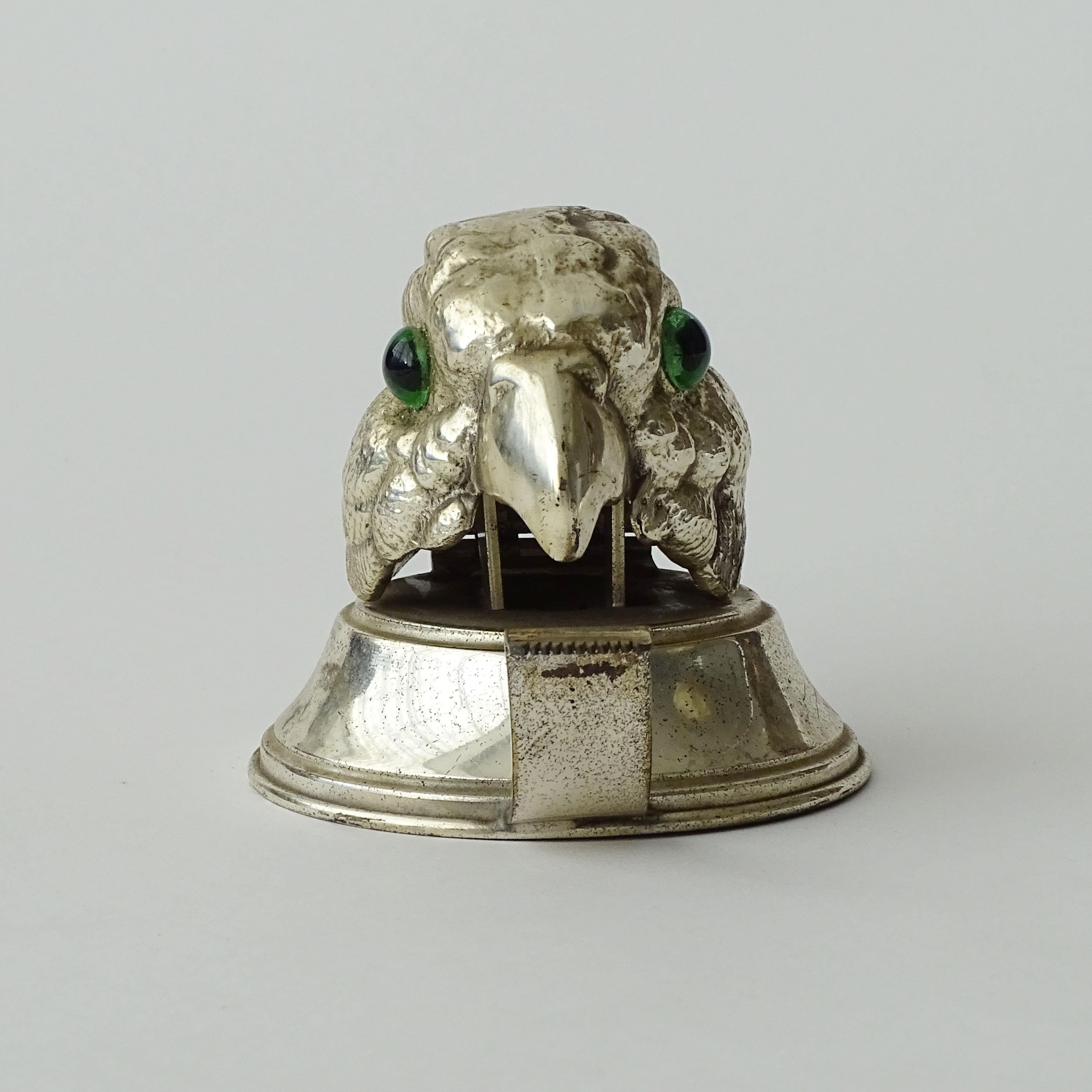 Italian 1970s Metal Parrot Head Scotch Tape Dispenser In Good Condition For Sale In Milan, IT