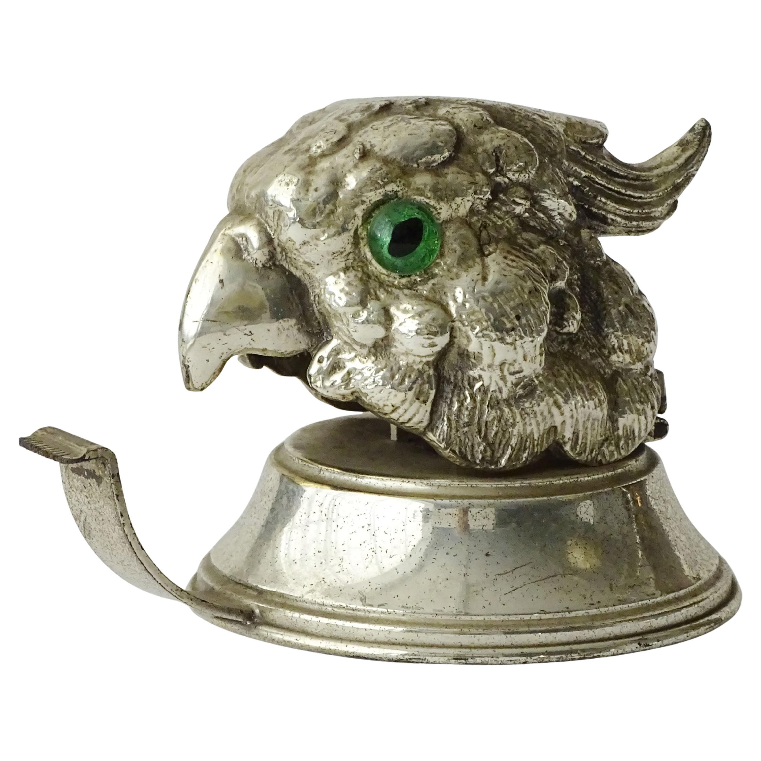 Italian 1970s Metal Parrot Head Scotch Tape Dispenser