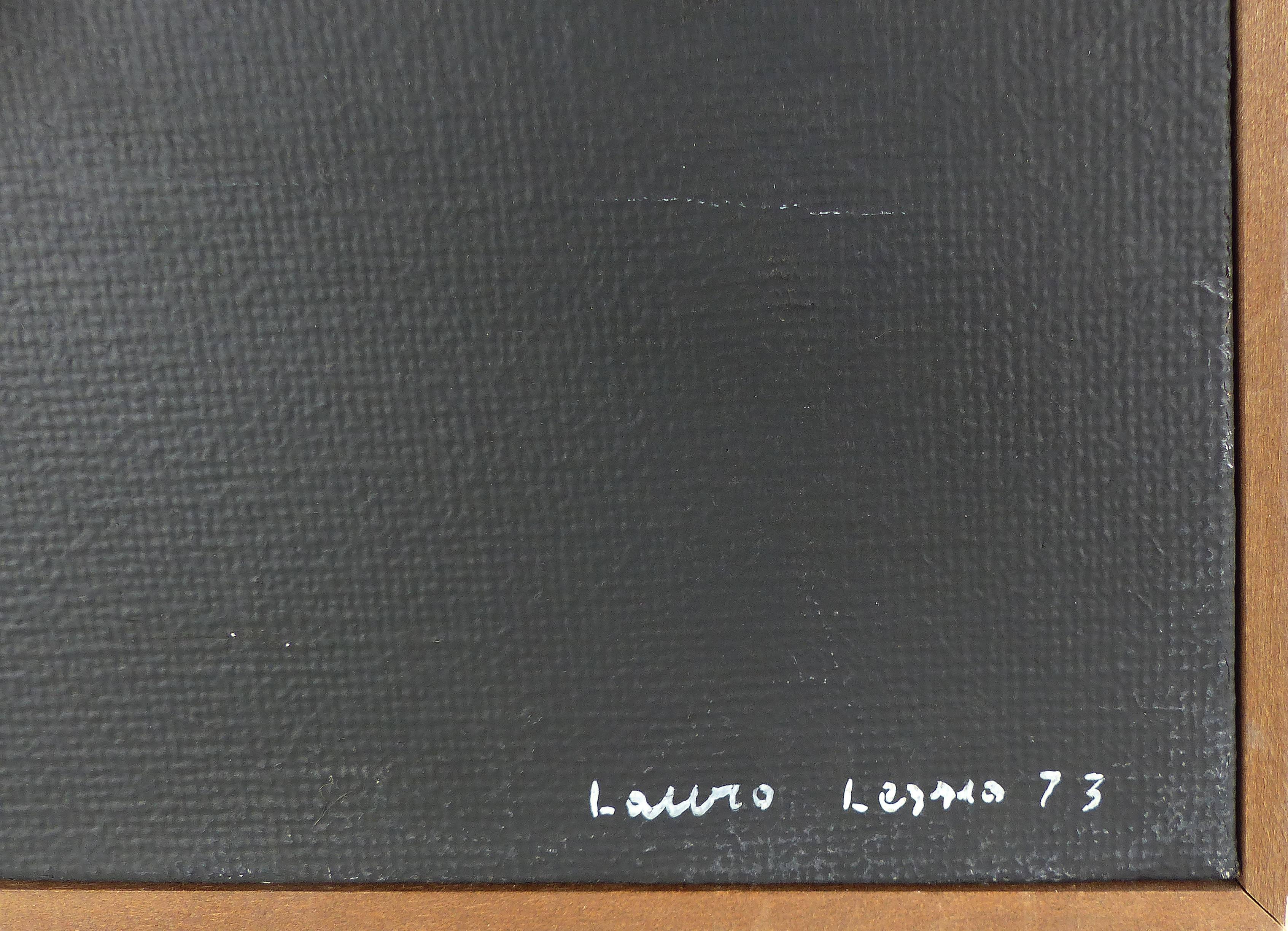 Late 20th Century Italian 1970s Abstract Oil Paintings by Lauro Lessio For Sale