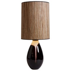 Italian 1970s Murano Glass Lamp with Custom Lampshade