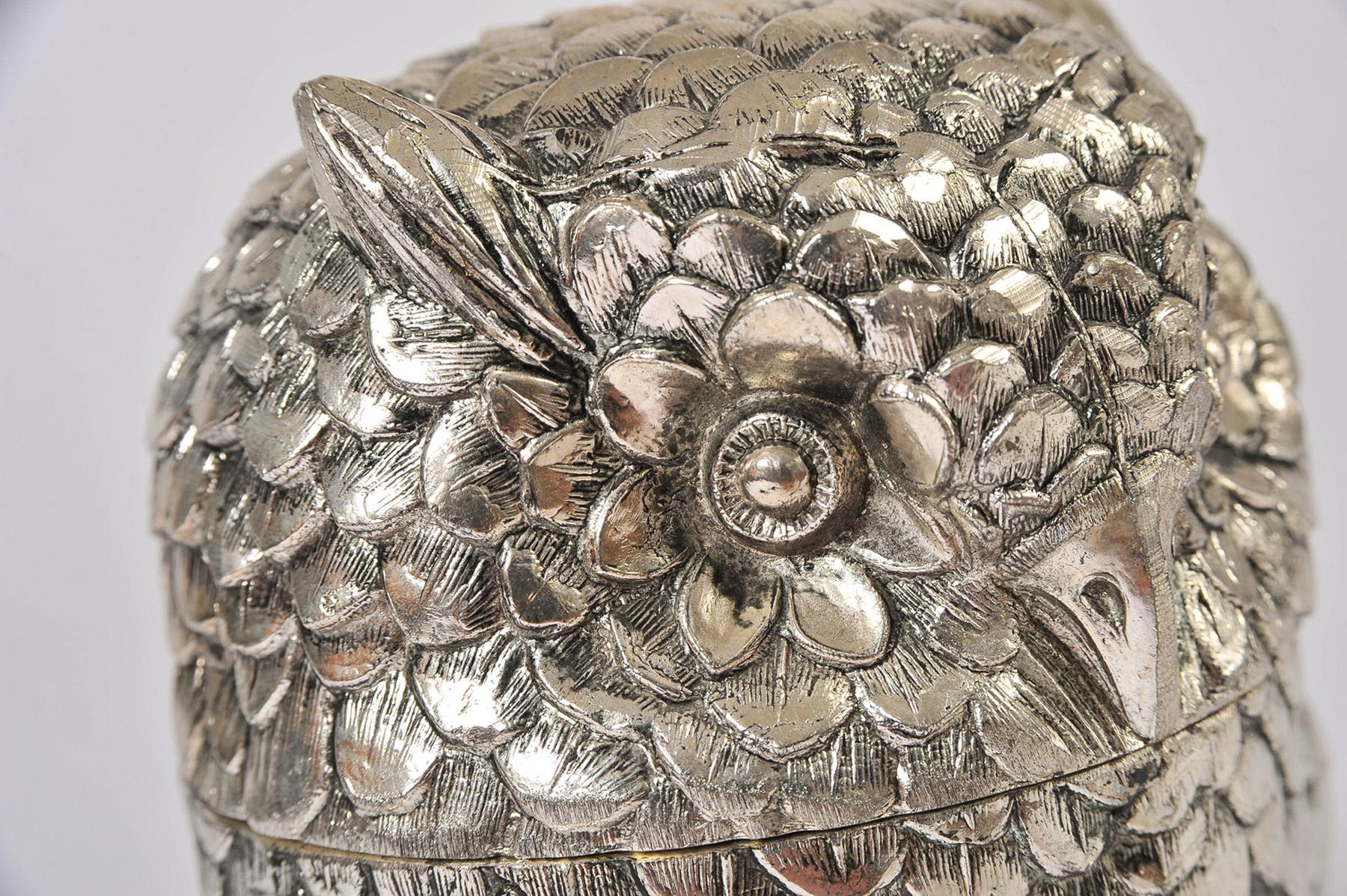 Late 20th Century Italian 1970s Owl Ice Bucket by Mauro Manetti For Sale