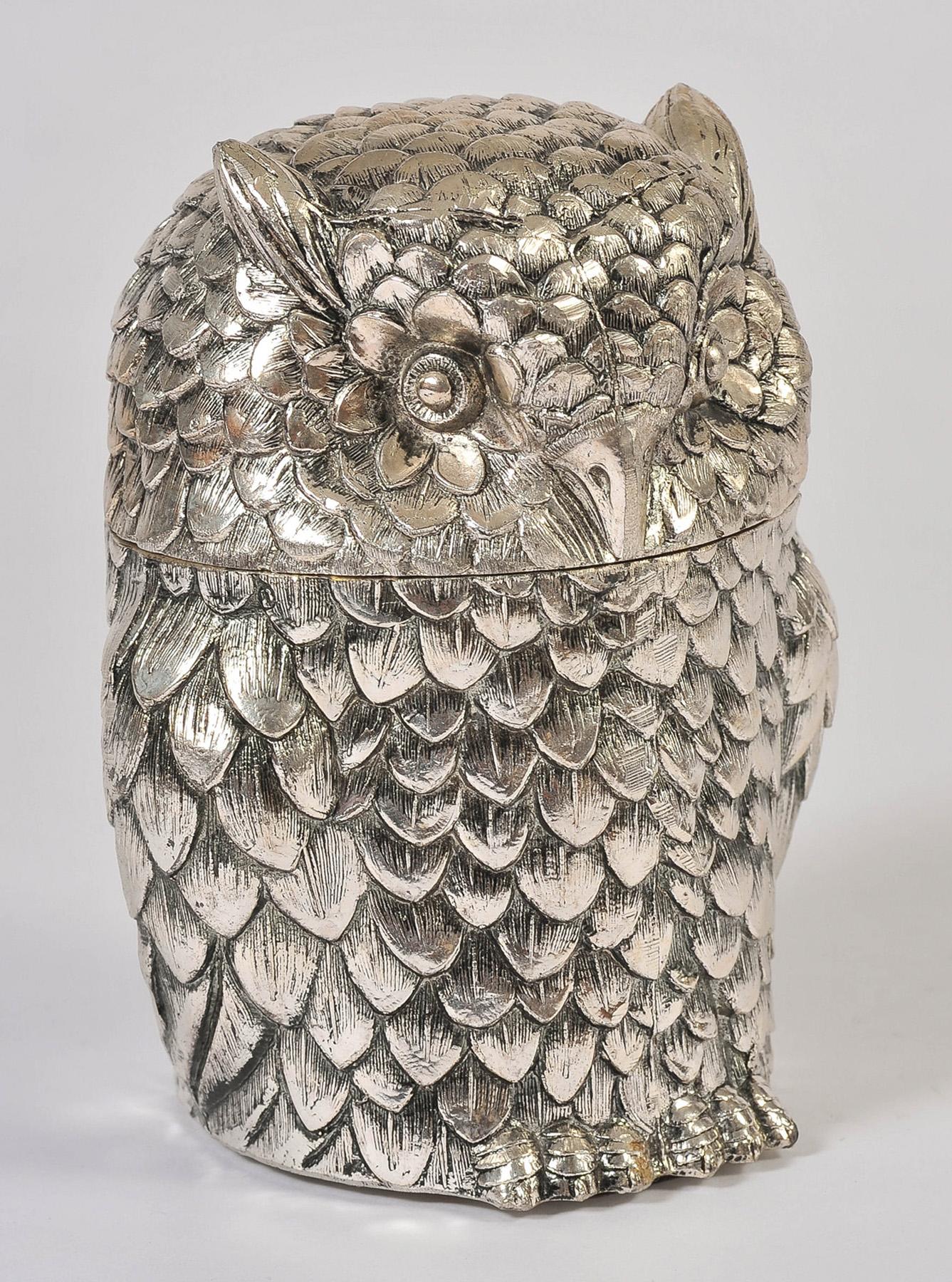 Italian 1970s Owl Ice Bucket by Mauro Manetti For Sale 1