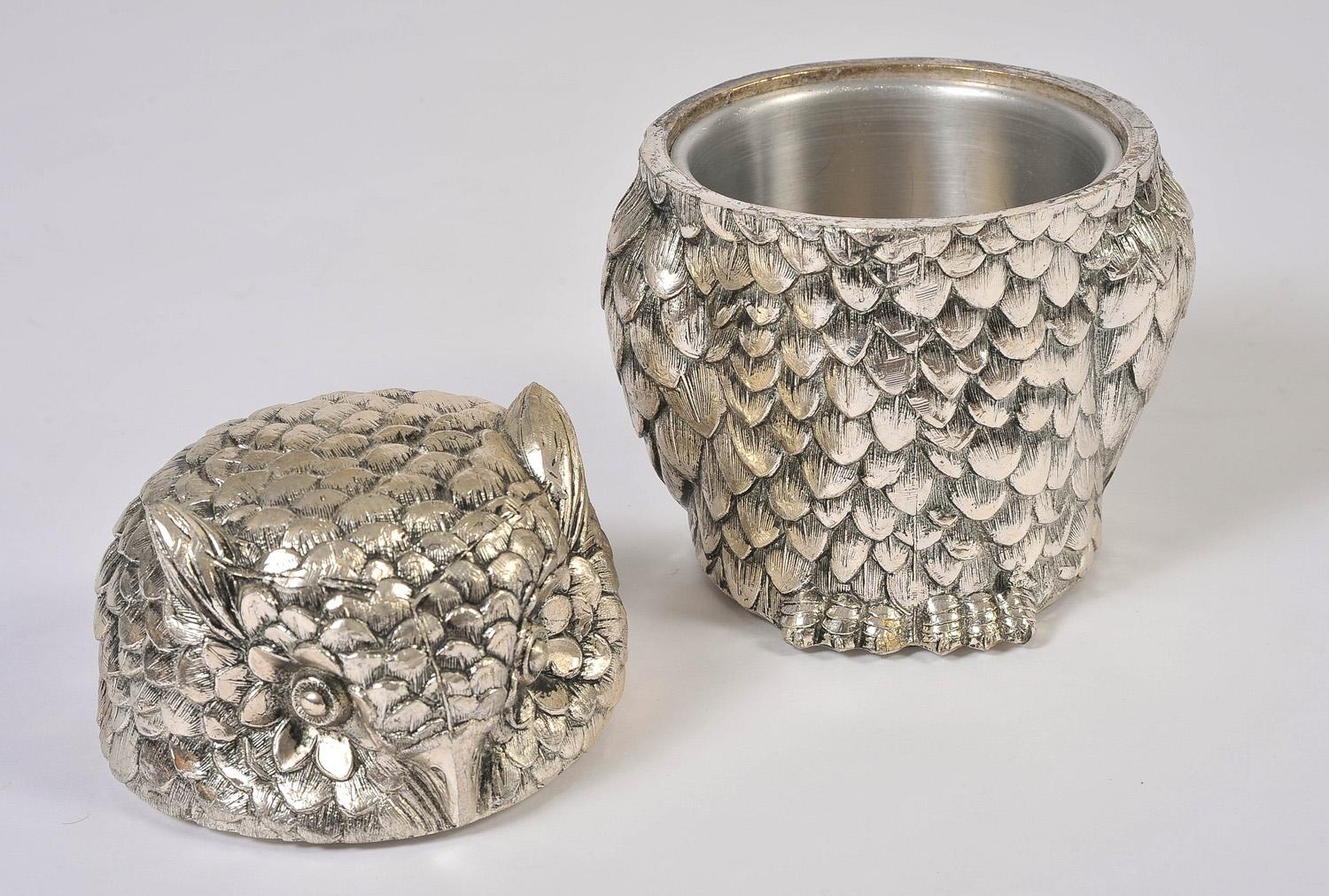 Italian 1970s Owl Ice Bucket by Mauro Manetti For Sale 2