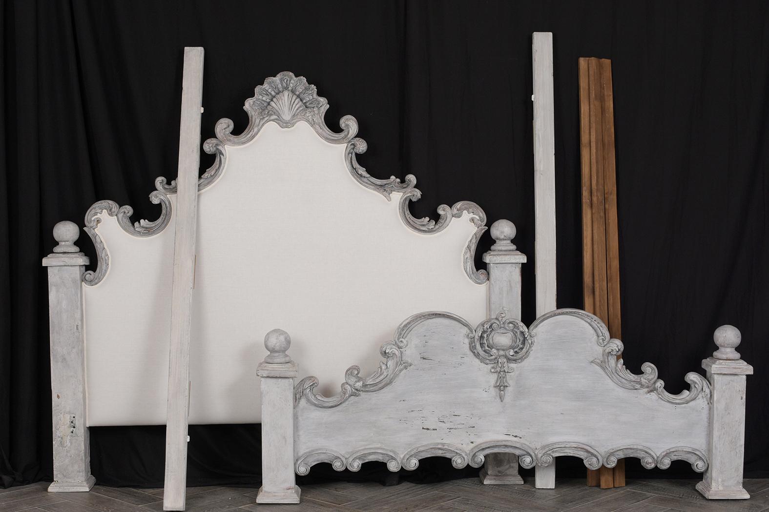 Italian 1970s Painted King Size Bed Frame 8