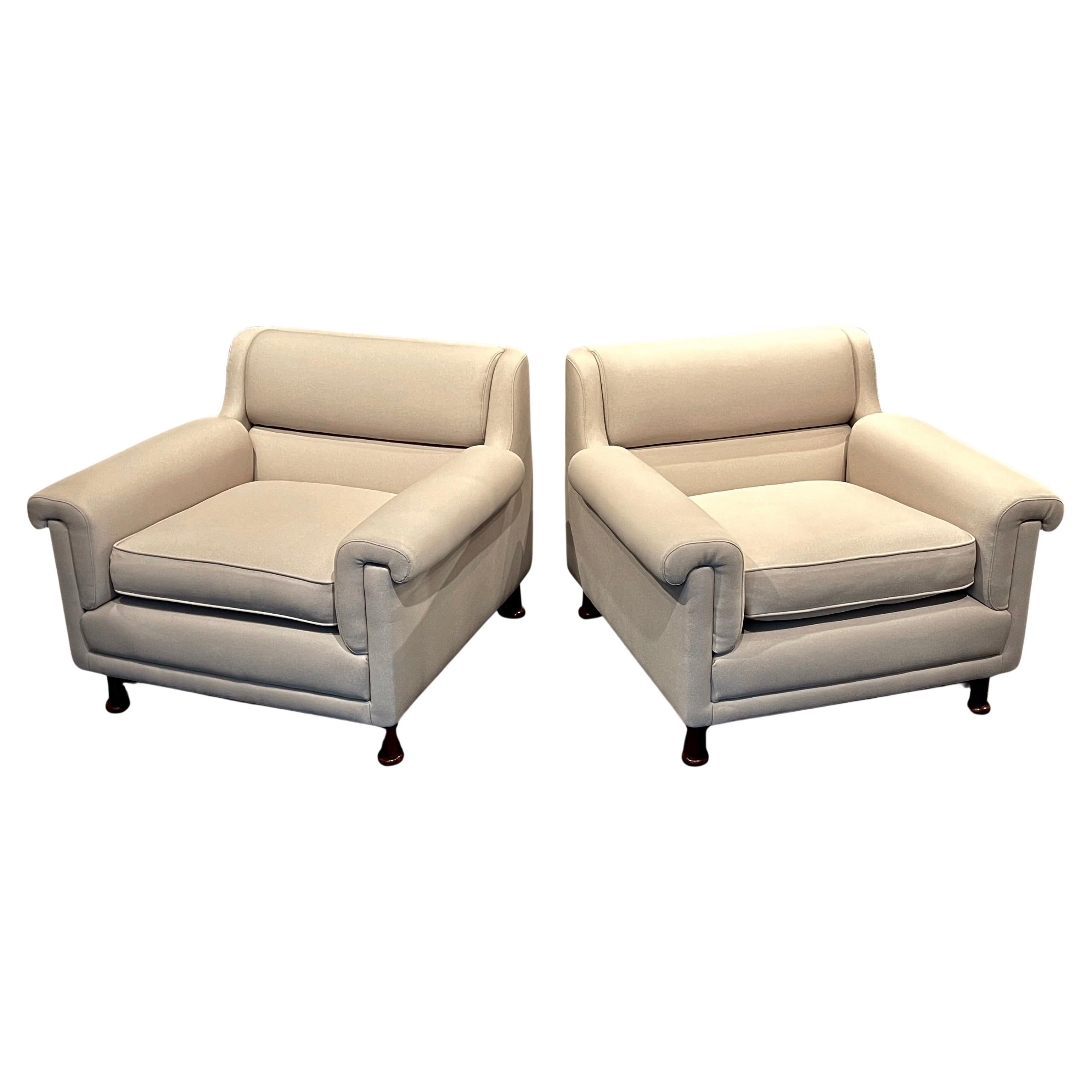 Italian 1970s Pair of Armchairs